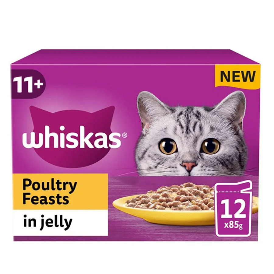 Whiskas Pouch 11  Poultry Feasts In Jelly 12x85g