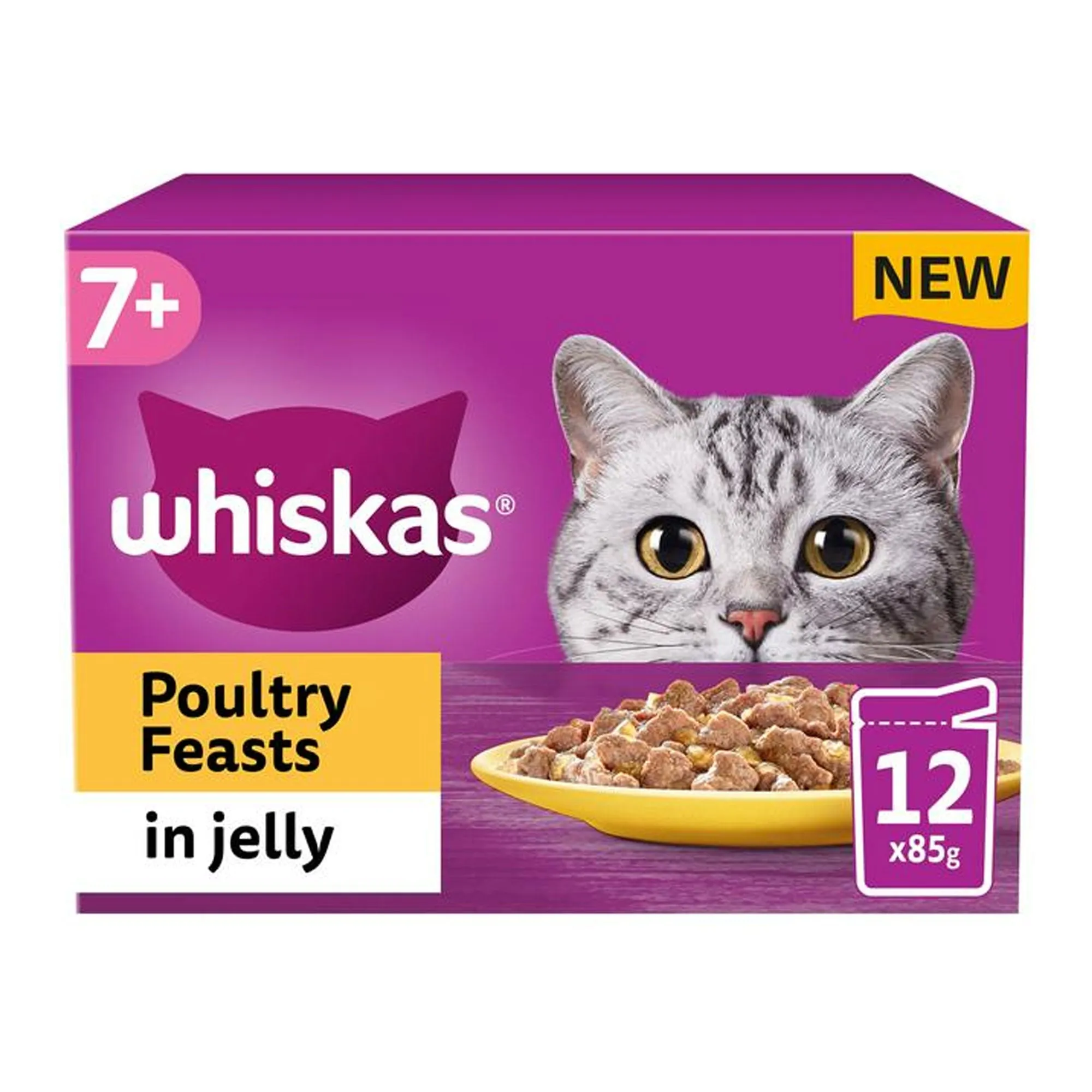 Whiskas Pouch 7  Poultry Feasts In Jelly 12x85g