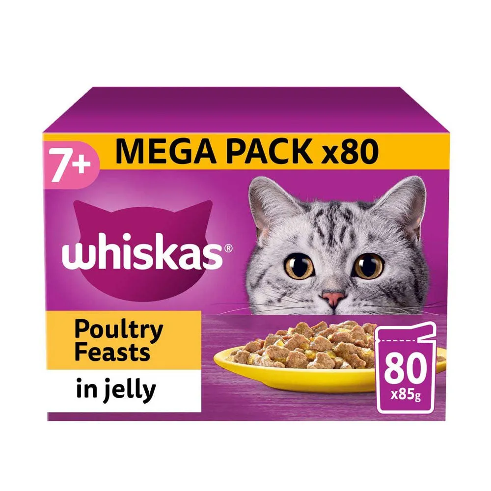 Whiskas Pouch 7  Poultry Feasts In Jelly 80x85g