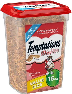 Whiskas Temptations Backyard Cookout Soft and Crunchy Cat Treats - 16 oz