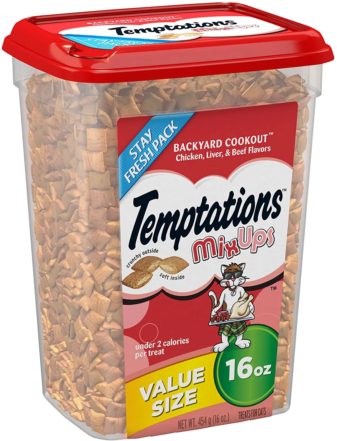 Whiskas Temptations Backyard Cookout Soft and Crunchy Cat Treats - 16 oz