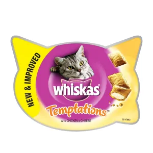 Whiskas Temptations Cat Treats with Chicken & Cheese
