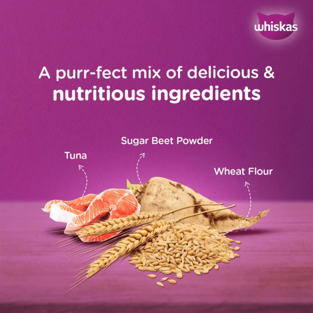 Whiskas Tuna in Jelly Kitten Wet Food and Ocean Fish Kitten Dry Food Combo