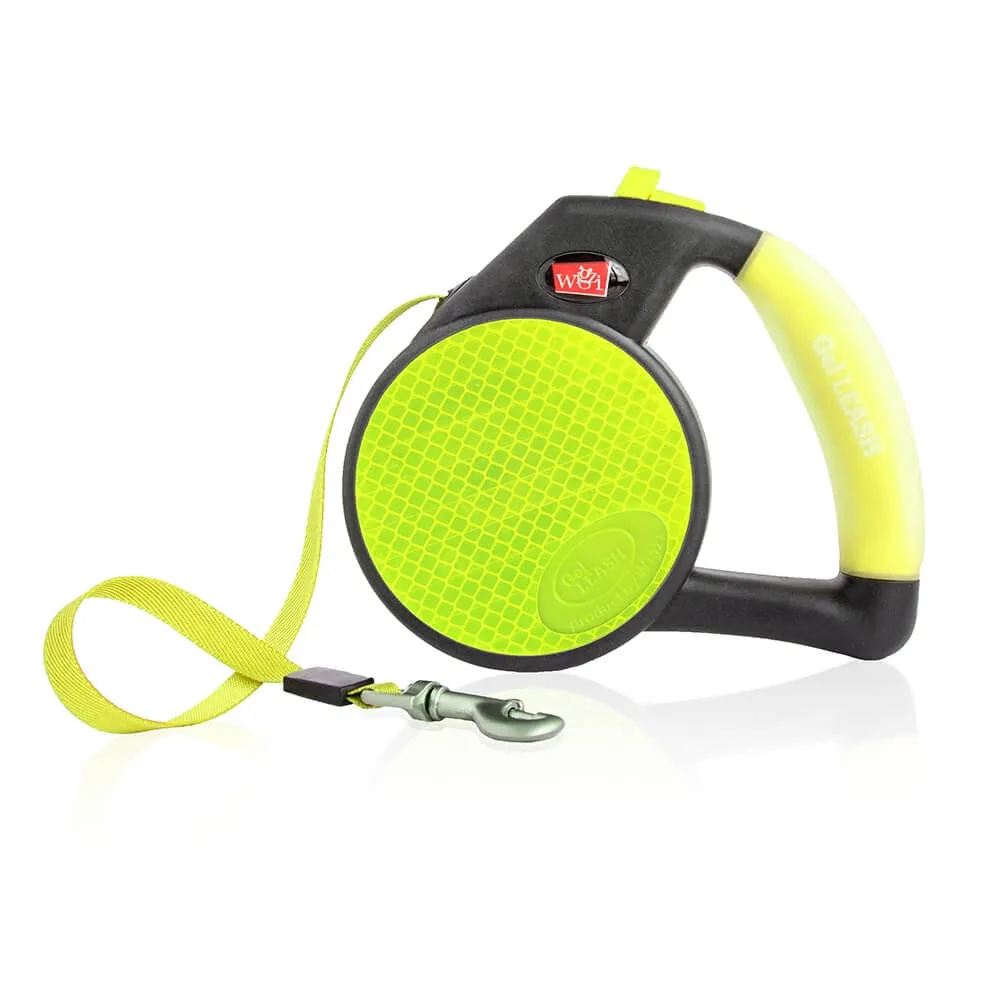Wigzi Reflective Tape Gel Handle Leash Yellow