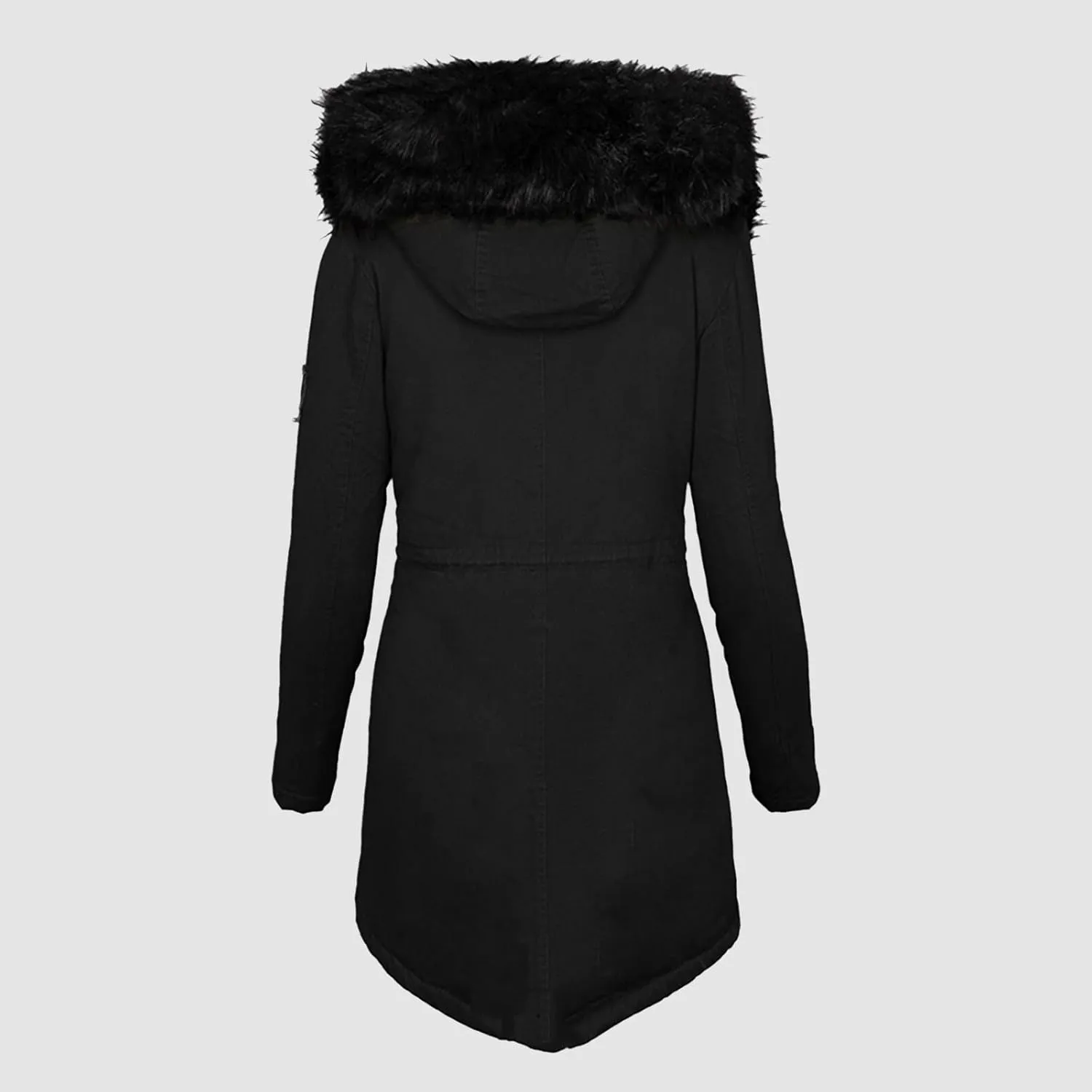 Women's Winter Fleece Lined Parka Jackets Warm Thicken Winter Coat with Fur Hood Long Windproof Cotton Coat Puffer Jackets